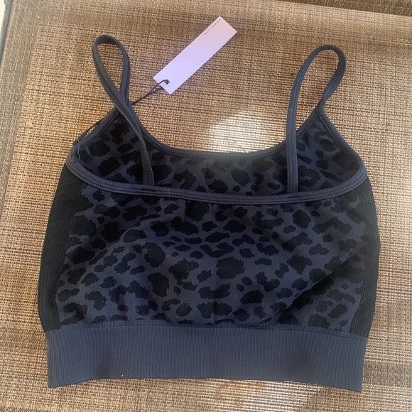 NWT KORAL Activewear Duplo Seamless Bra Leopard Print Navy Blazer - Picture 14 of 16